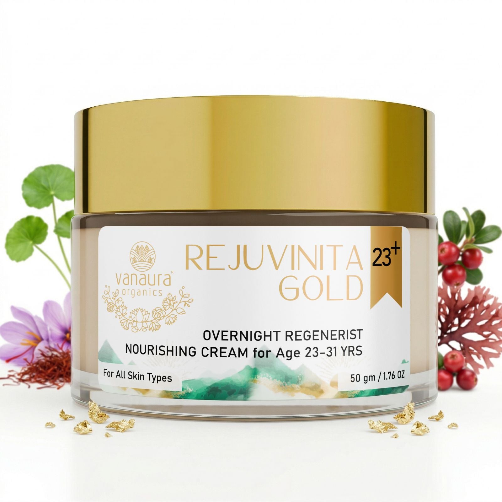 Rejuvinita Gold 23+ (for 23-31yrs)-Overnight Regenerist Nourishing Cream- 50g