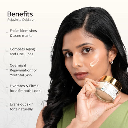 Rejuvinita Gold 23+ (for 23-31yrs)-Overnight Regenerist Nourishing Cream- 50g