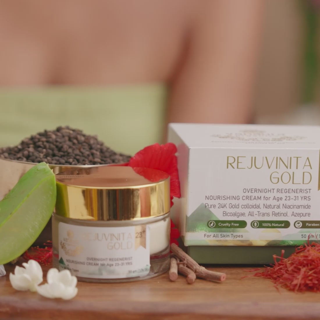 Rejuvinita Gold 23+ (for 23-31yrs)-Overnight Regenerist Nourishing Cream- 50g