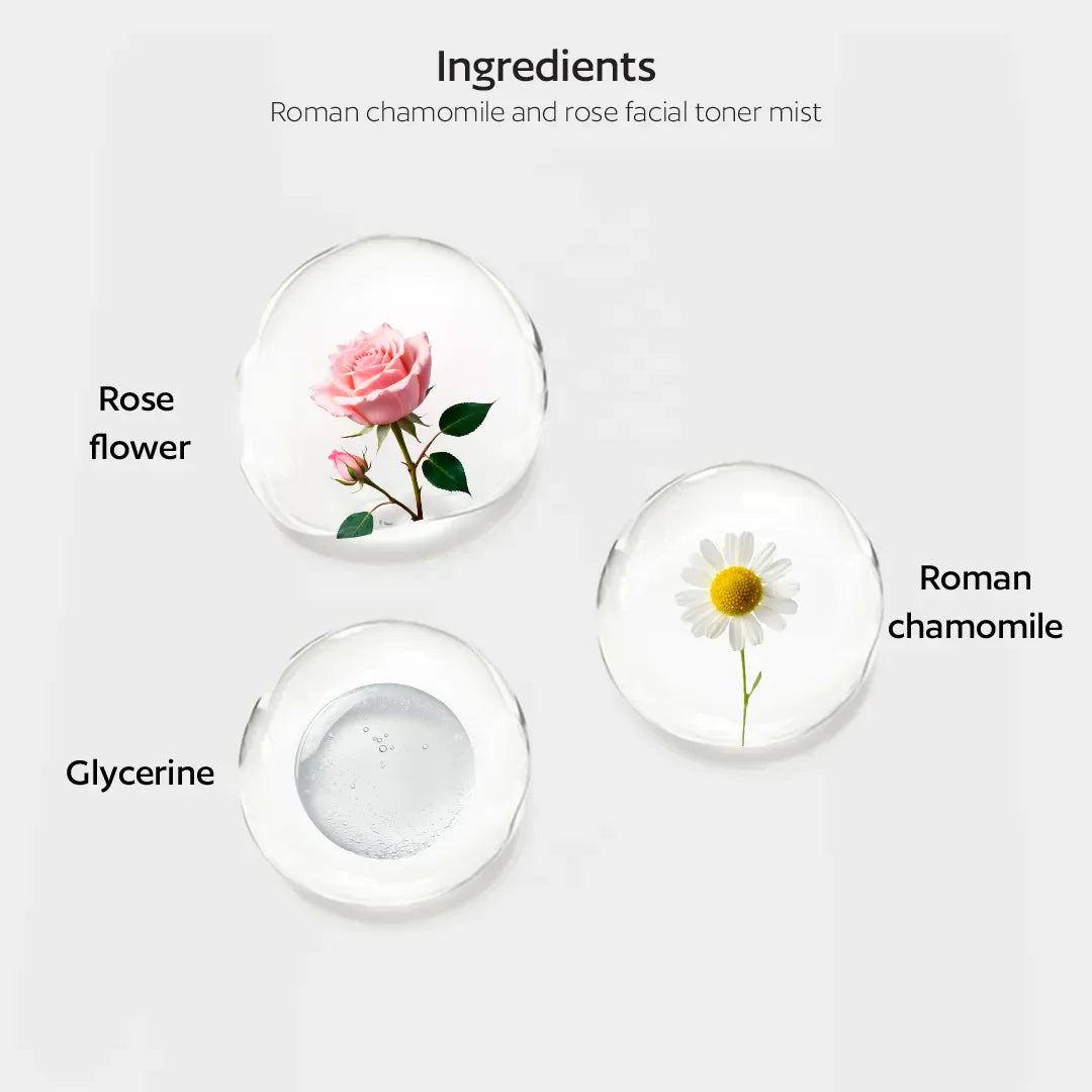 Roman Chamomile and Rose  Soothing Facial Toner Mist-100ml